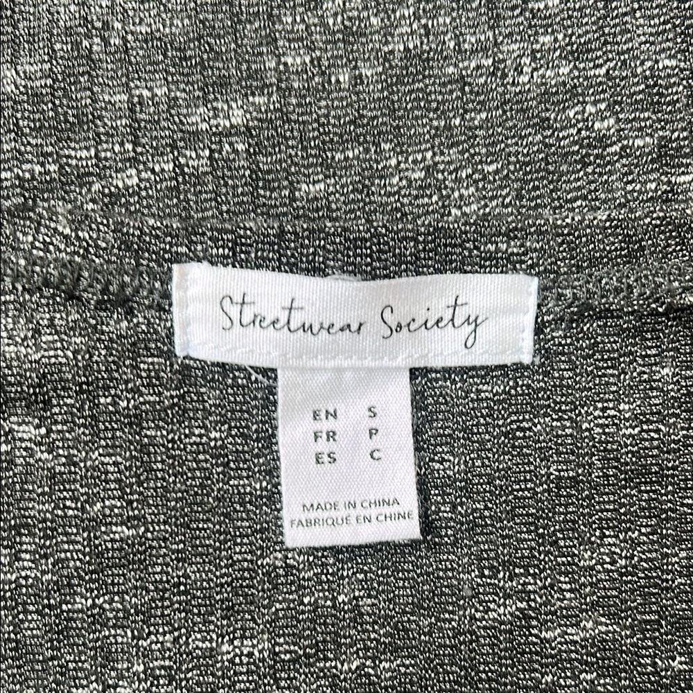 STREETWEAR SOCIETY- Long Grey Cardigan Sweater - Picture 11 of 12